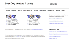 Desktop Screenshot of lostdogventuracounty.com