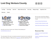 Tablet Screenshot of lostdogventuracounty.com